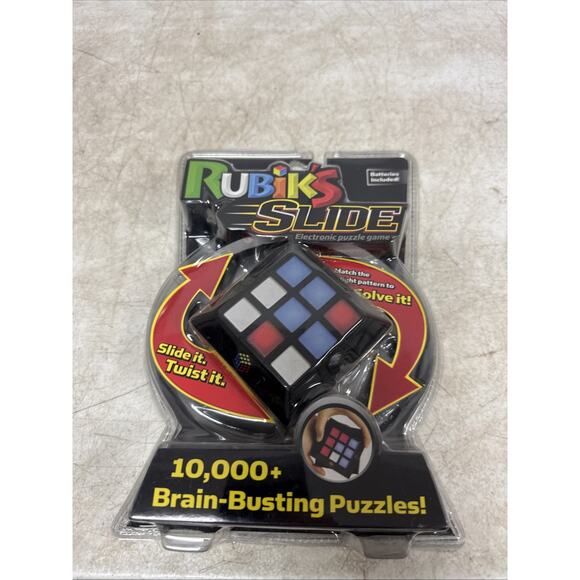 Rubik's Slide Electronic Puzzle Game 10,000+ Brain Busting Puzzles New Sealed - Picture 1 of 6